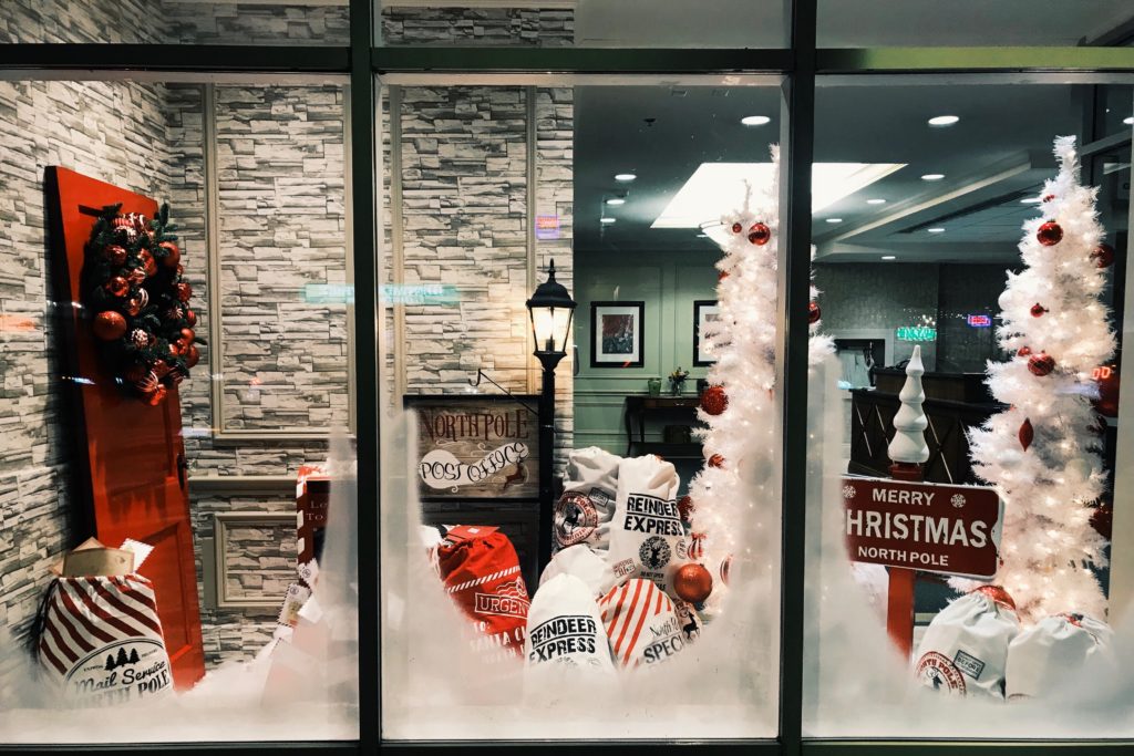 vitrine de noel coiffeur