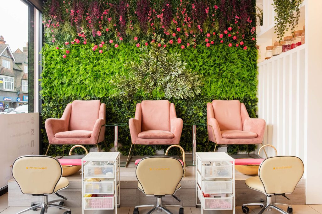 Botanische salon inrichting